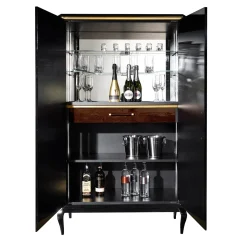 A.R. Arredamenti Bar Cabinets<Victor 2-Door Brown Bar Cabinet