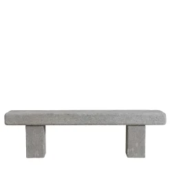 Veltha Outdoor Stone Design Outdoor Sofas & Benches<Vicum gray Peperino Stone outdoor bench