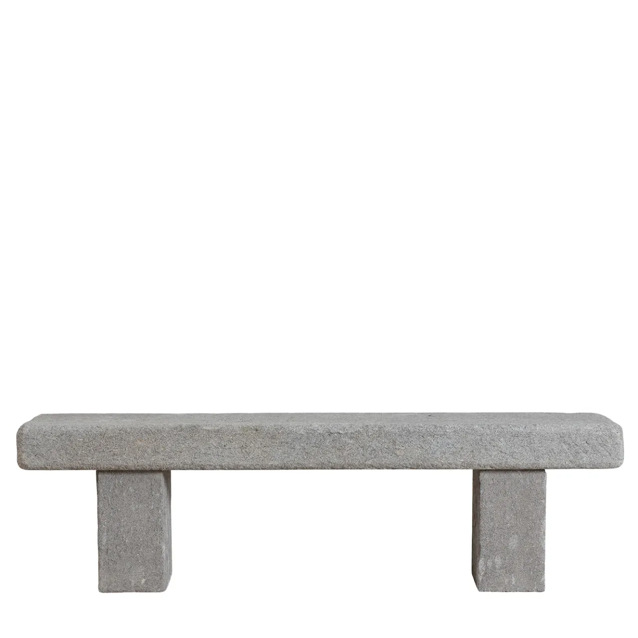 Veltha Outdoor Stone Design Outdoor Sofas & Benches<Vicum gray Peperino Stone outdoor bench