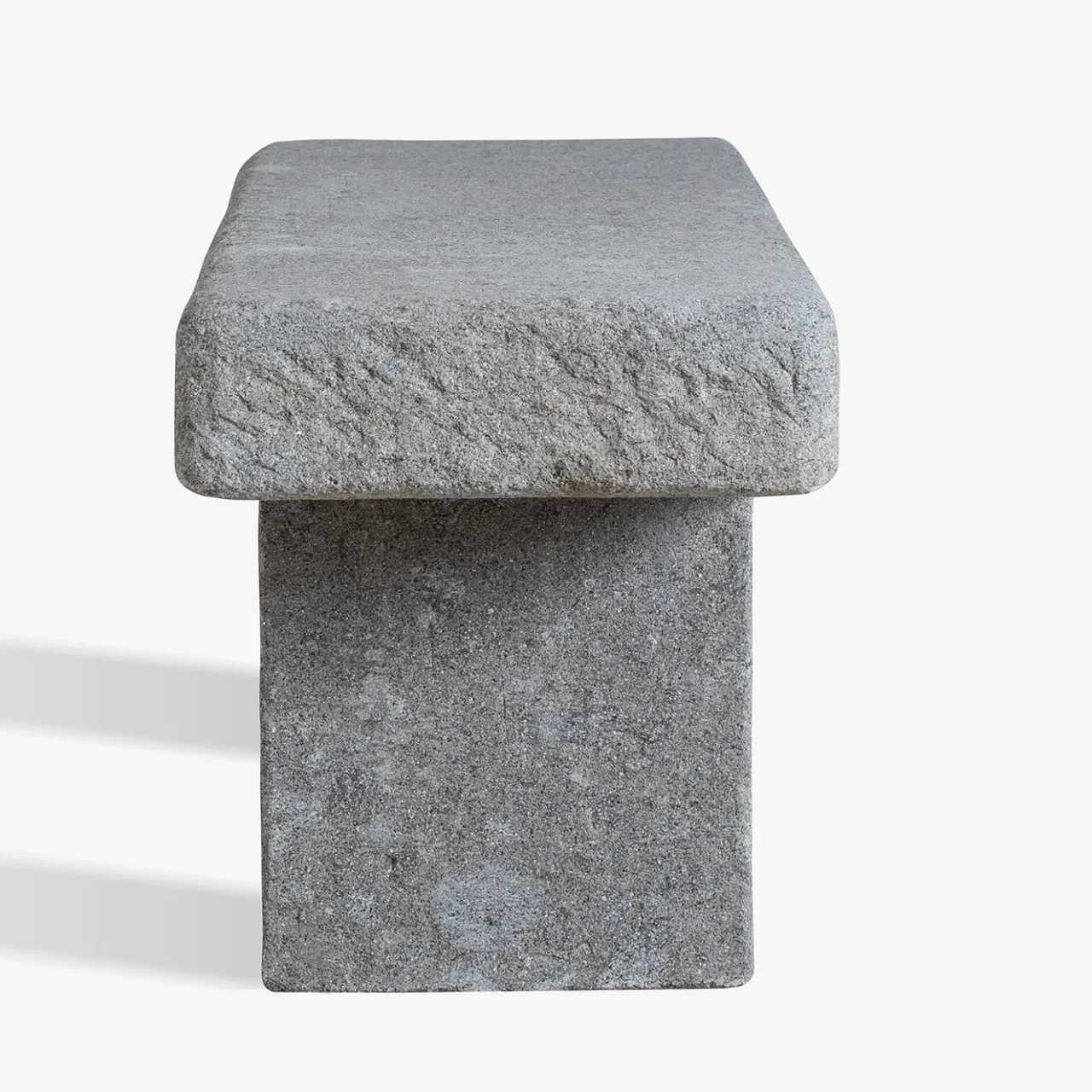 Veltha Outdoor Stone Design Outdoor Sofas & Benches<Vicum gray Peperino Stone outdoor bench