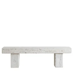 Veltha Outdoor Stone Design Outdoor Sofas & Benches<Vicum Travertine Stone Outdoor Bench