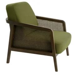 Colé Armchairs<Vienna Lounge Canaletto Walnut Green Armchair by Emmanuel Gallina