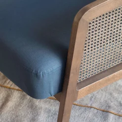 Colé Armchairs<Vienna Lounge Natural Beech Blue Armchair by Emmanuel Gallina