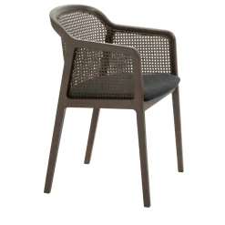 Colé Chairs<Vienna Straw and Canaletto Walnut Black Dining Chair