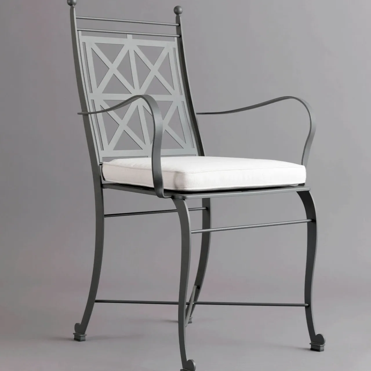 Officina Ciani Outdoor Chairs & Stools<Ville Gray Steel Outdoor Chair