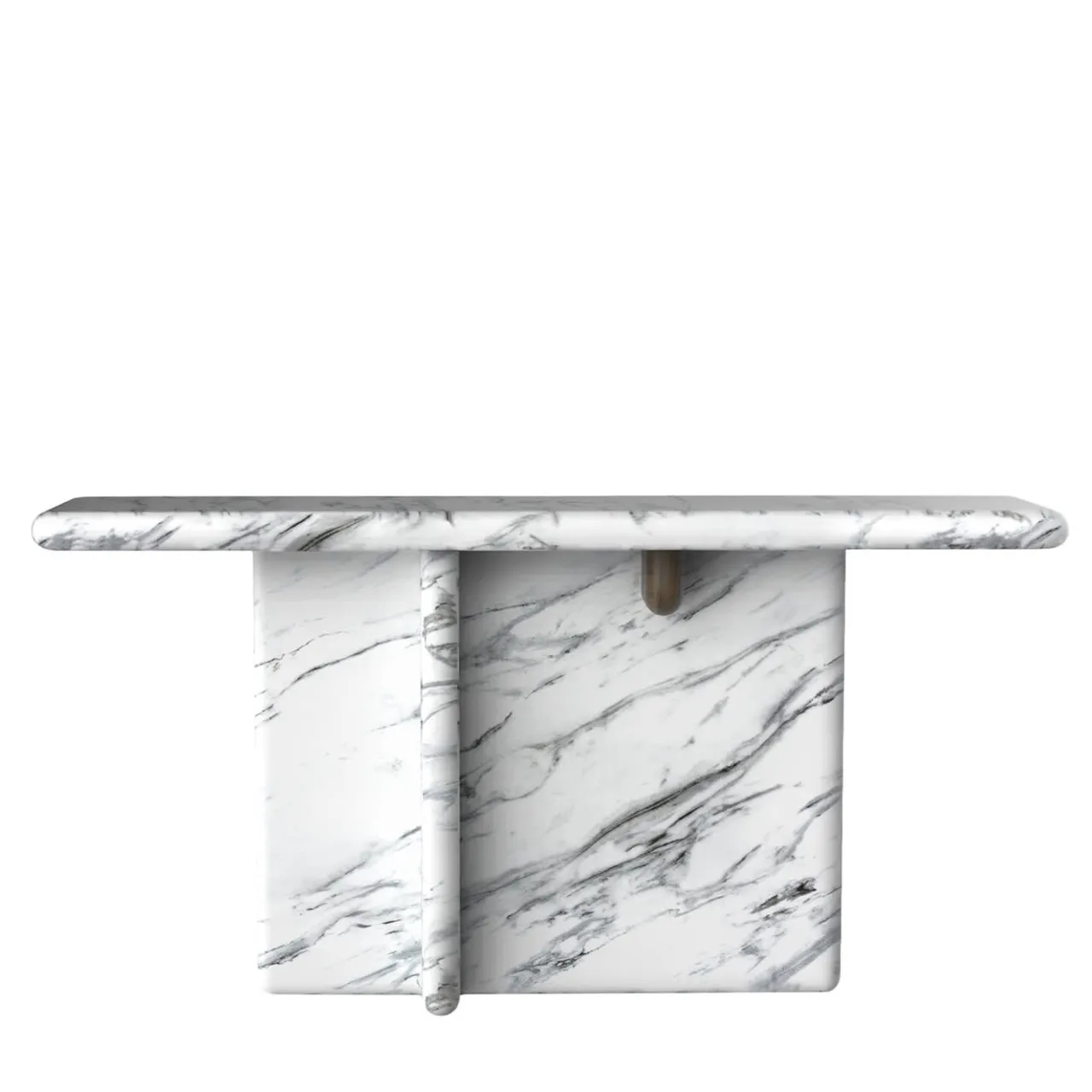 Monitillo 1980 Consoles<Ville Marble With Wengè Stained Oak Detail Console