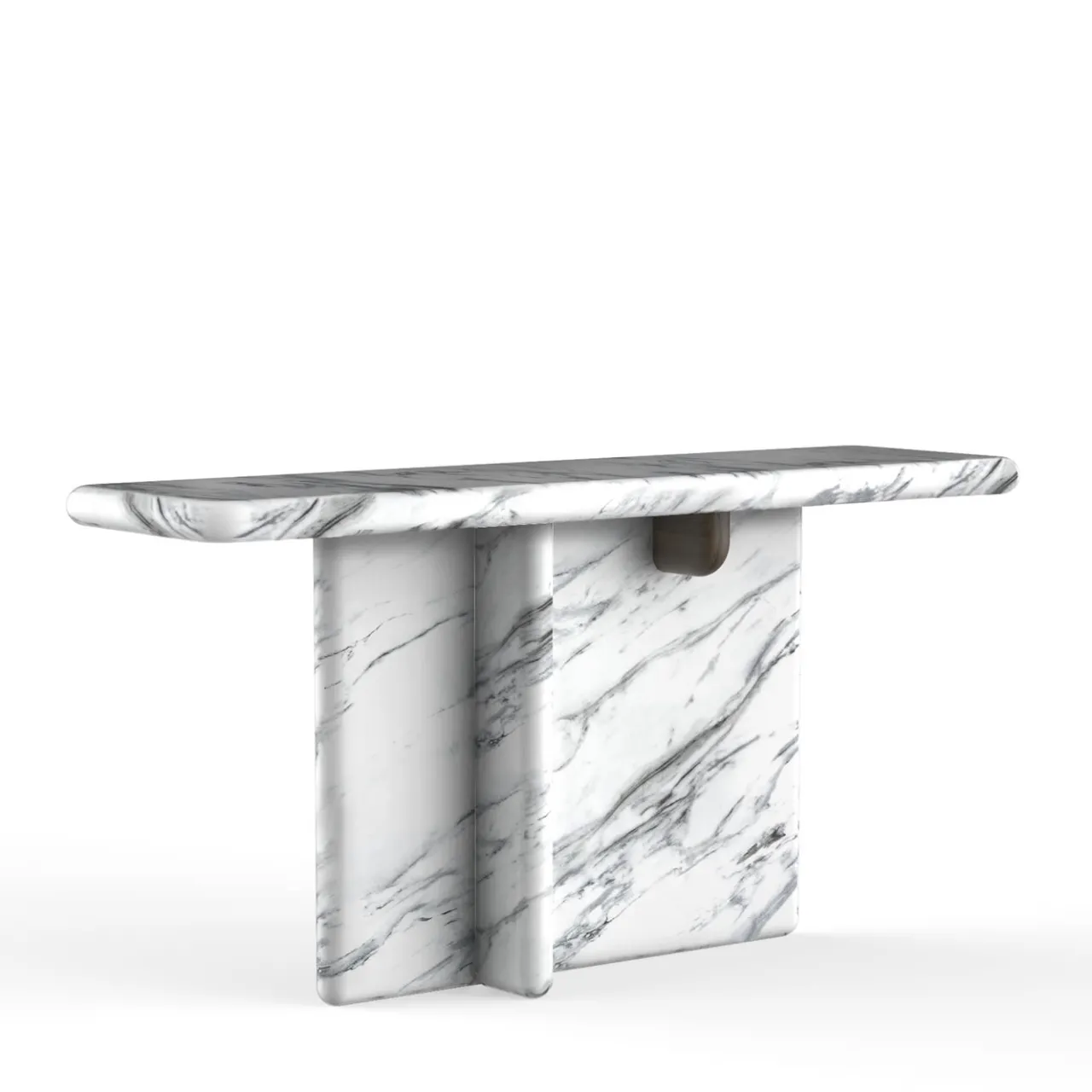Monitillo 1980 Consoles<Ville Marble With Wengè Stained Oak Detail Console