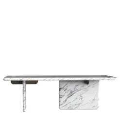 Monitillo 1980 Dining Tables<Ville Marble With Wengè Stained Oak Detail Dining Table