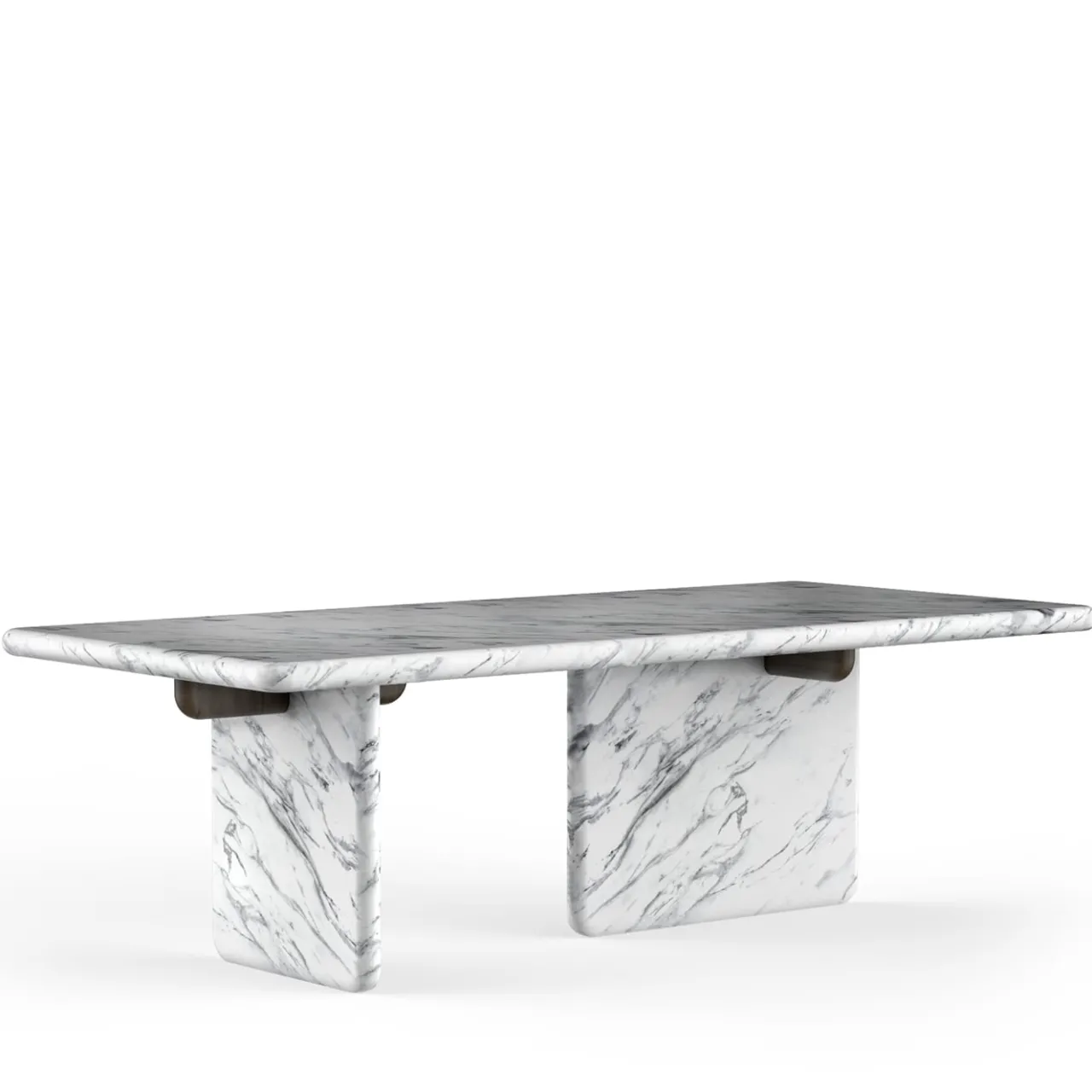 Monitillo 1980 Dining Tables<Ville Marble With Wengè Stained Oak Detail Dining Table