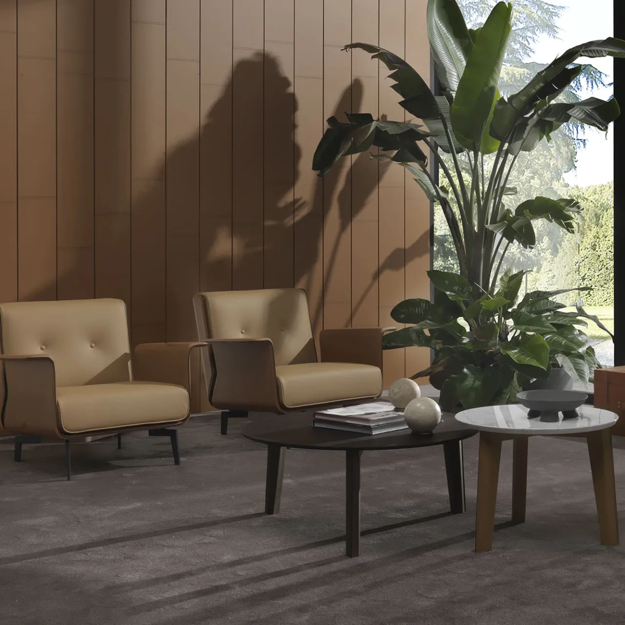 Casa Covre Armchairs<Vinci Soft-Brown Leather Armchair