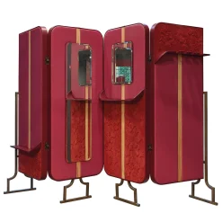 Artèpura Room Dividers<Virna Leather Double-Face Four-Panel Screen