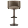 UNO Contract Bar Stools<Virna Taupe Velvet Swivel Bar Stool With Backrest