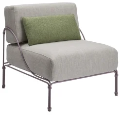 Officina Ciani Outdoor Armchairs<Vitis Lilac and Gray Armchair by Ciarmroli Queda Studio in Stainless Steel