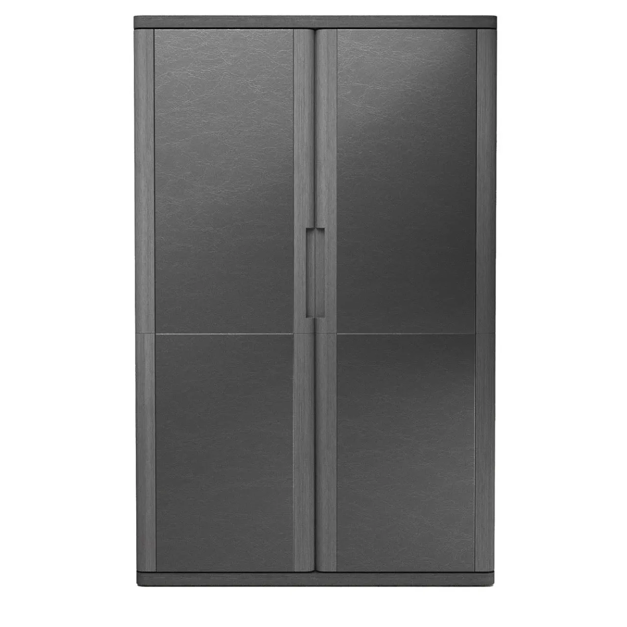 Giopagani Cabinets<Vittorio Black Rough Leather And Ash Wood Cabinet