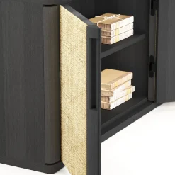 Giopagani Sideboards Buffets<Vittorio Miel Natural Raphia Sideboard