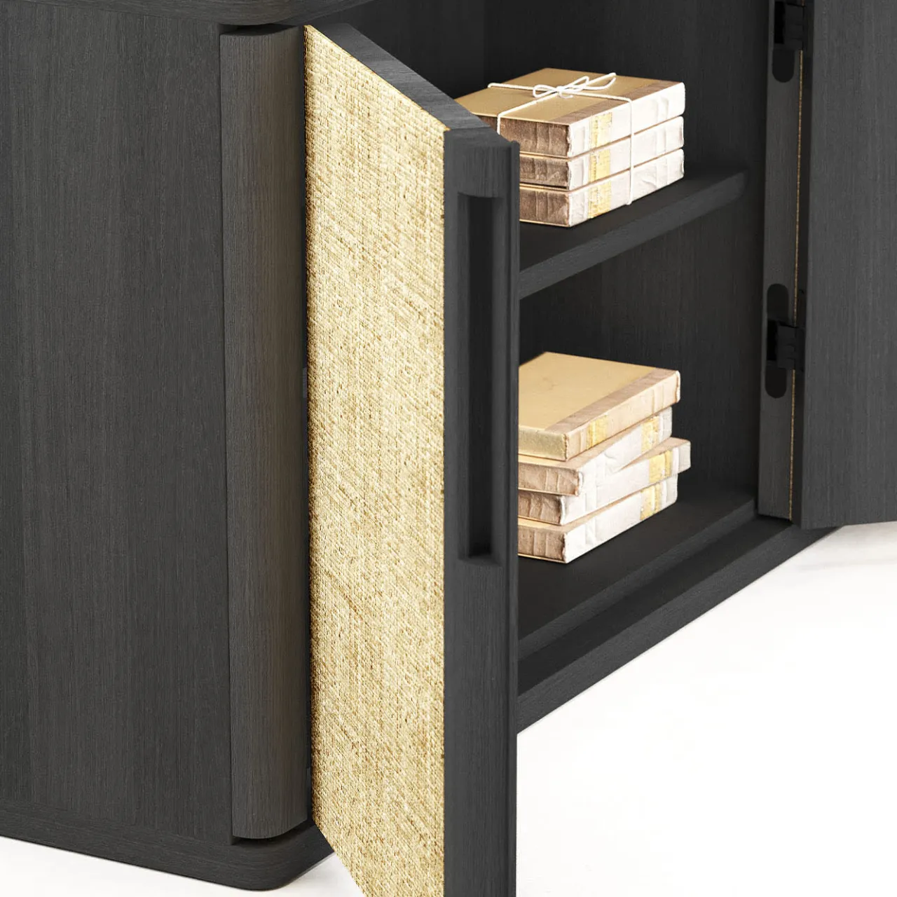 Giopagani Sideboards Buffets<Vittorio Miel Natural Raphia Sideboard