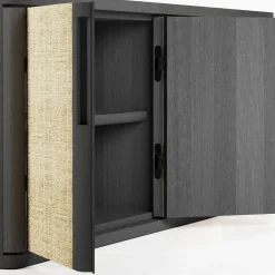 Giopagani Sideboards Buffets<Vittorio Miel Natural Raphia Sideboard