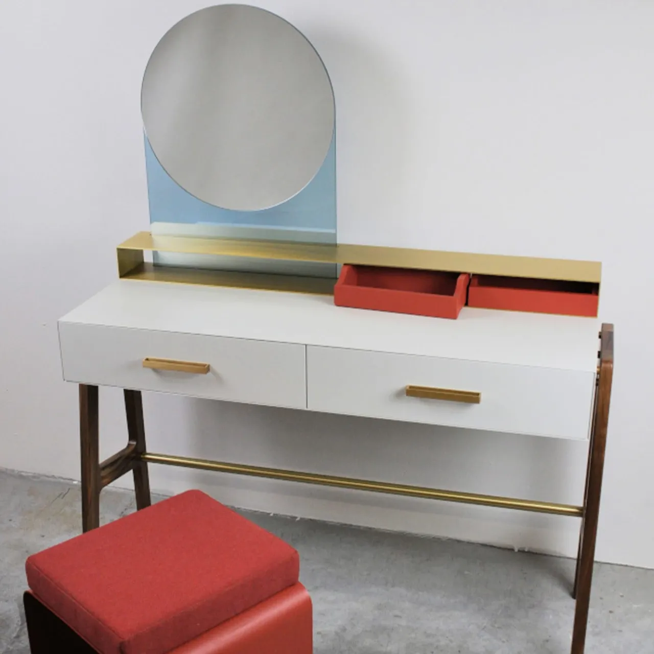 Medulum Vanities<Vivian Vanity Desk with Mirror #2