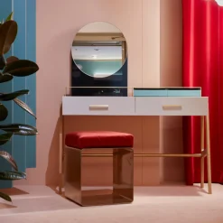 Medulum Vanities<Vivian Vanity Desk with Mirror