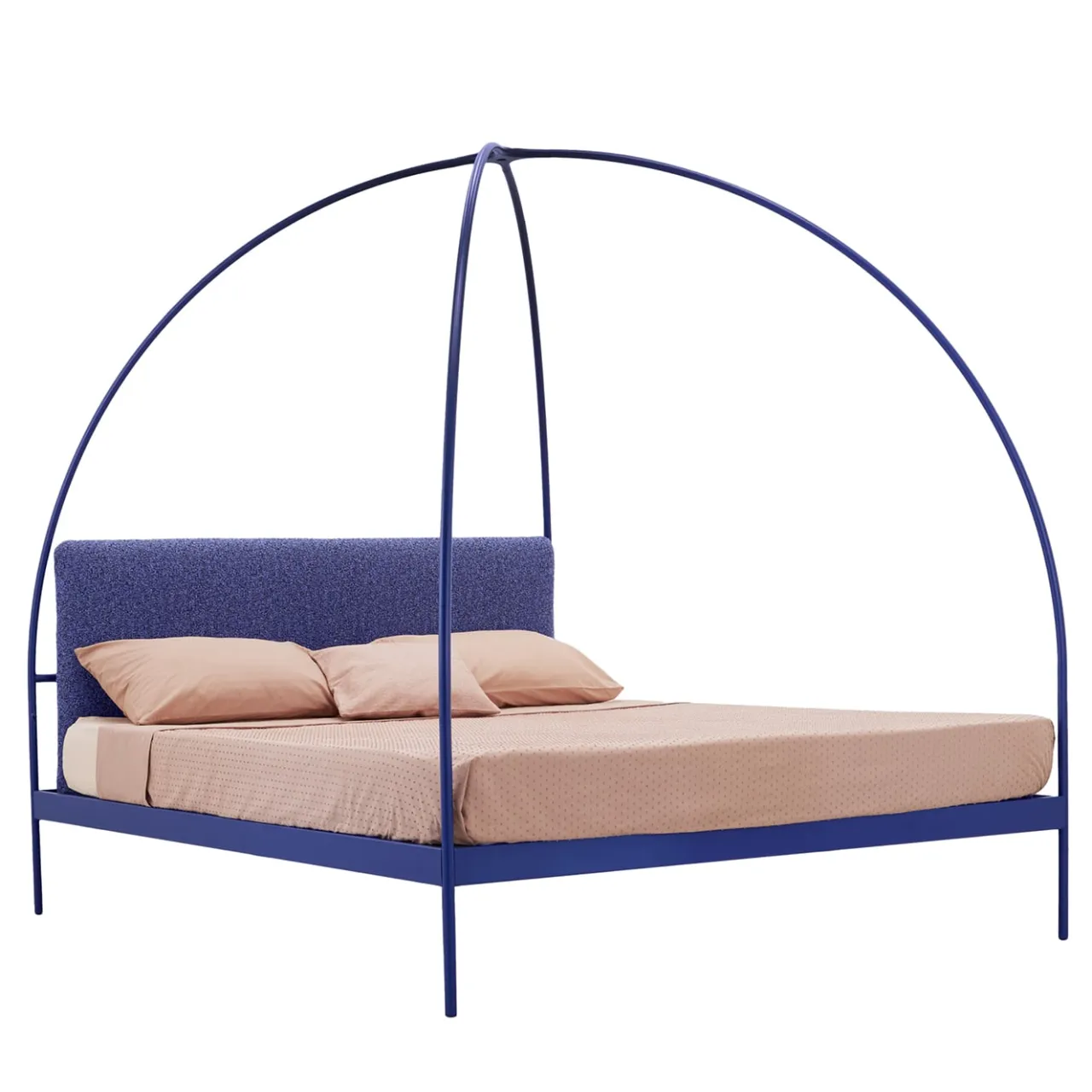 Lispi Beds<Volta Blue Iron Canopy Double Bed by Mario Scairato