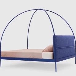 Lispi Beds<Volta Blue Iron Canopy Double Bed by Mario Scairato