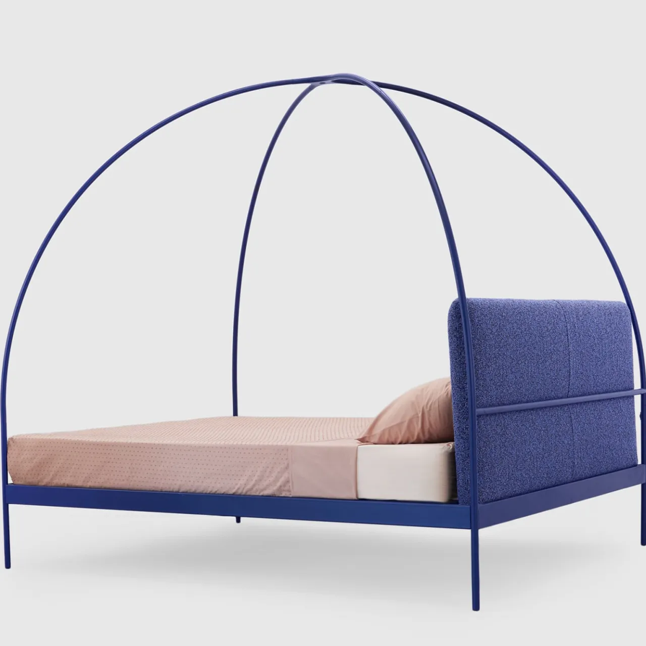 Lispi Beds<Volta Blue Iron Canopy Double Bed by Mario Scairato