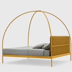 Lispi Beds<Volta Yellow Iron Canopy Double Bed by Mario Scairato