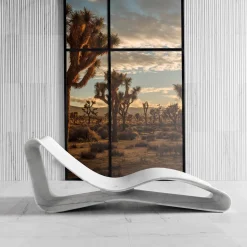 Luce Di Carrara Chaises<Volute White Marble Chaise Lounge