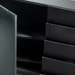 Paolo Pallucco Dressers<W Il Toro Black Lacquered Oak Dresser