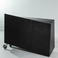 Paolo Pallucco Dressers<W Il Toro Black Lacquered Oak Dresser