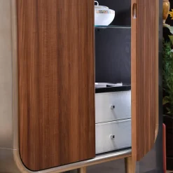 Arnaboldi Interiors Bar Cabinets<Walnut/Reed 19 Cabinet