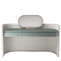 Visionnaire Vanities<Walter White Leather And Light Blue Wood Vanity Unit
