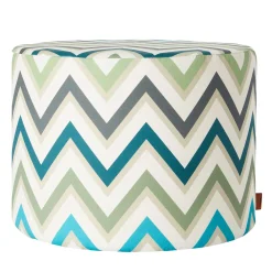 Missoni Home Collection Other Outdoor Furniture<Watamu Cylinder Green Tones Outdoor Pouf