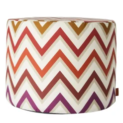 Missoni Home Collection Other Outdoor Furniture<Watamu Cylinder Red Tones Outdoor Pouf