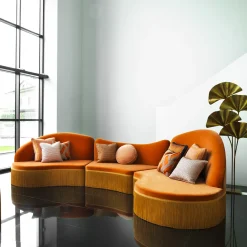 Chiara Provasi Sofas<Wave Orange 3-Piece Sectional Sofa #2