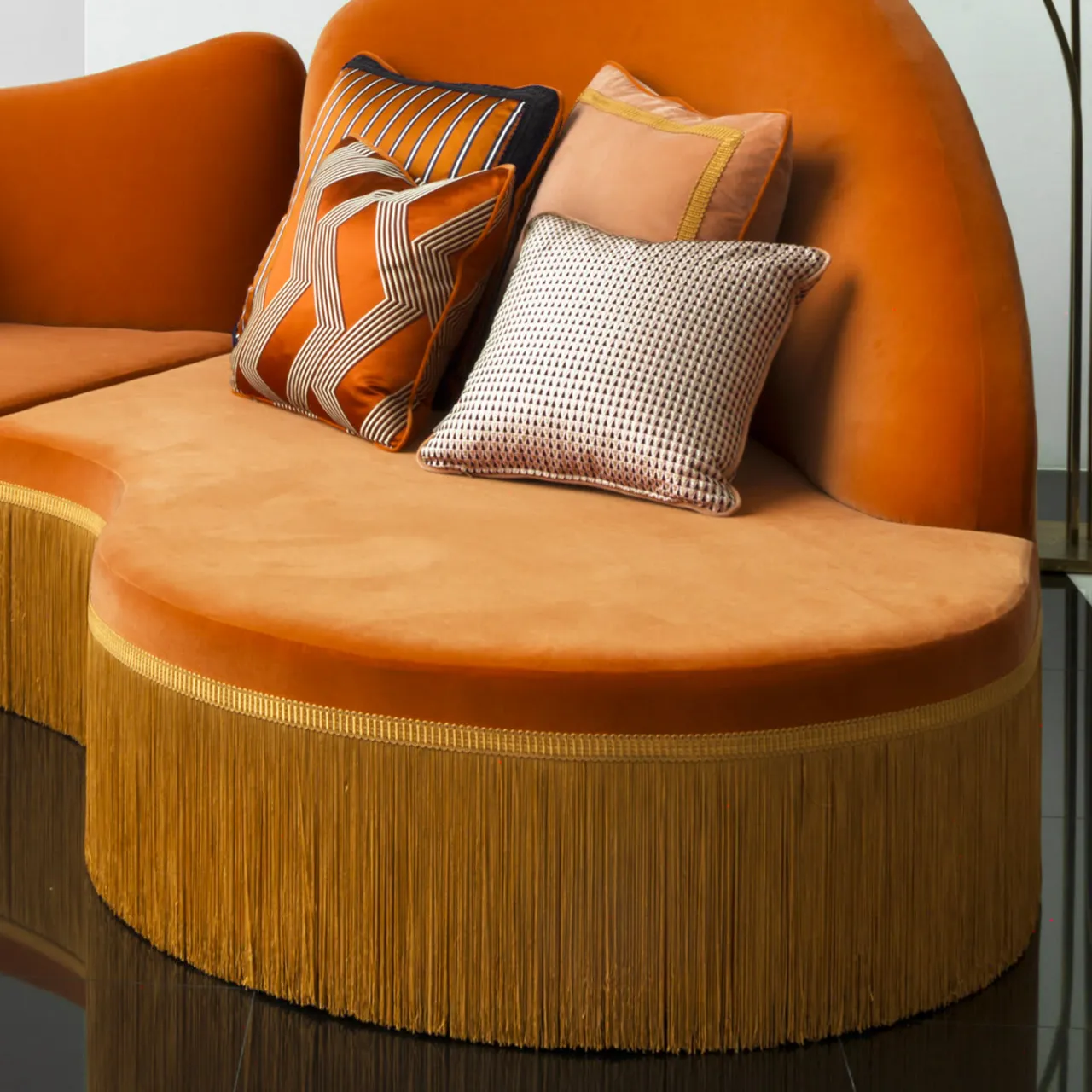 Chiara Provasi Sofas<Wave Orange 3-Piece Sectional Sofa #2