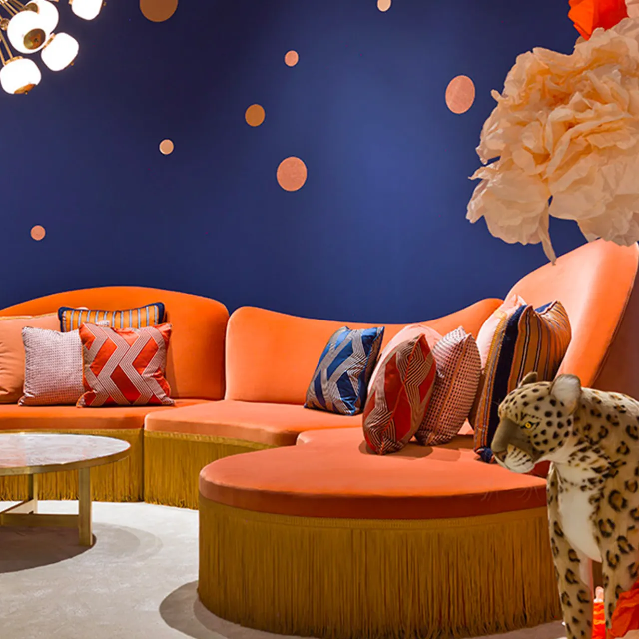 Chiara Provasi Sofas<Wave Orange 3-Piece Sectional Sofa #1