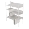 TRUE Bookcases<Wave White Low Bookcase
