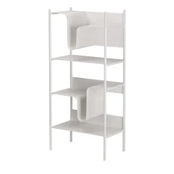 TRUE Bookcases<Wave White Tall Bookcase