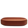 La Cividina Ottomans & Poufs<Waves Orange Trapezium Ottoman with Backrest