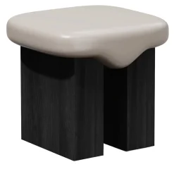 Secolo Stools<Wax glossy wood & dark stainet walnut stool by Artefatto Design Studio