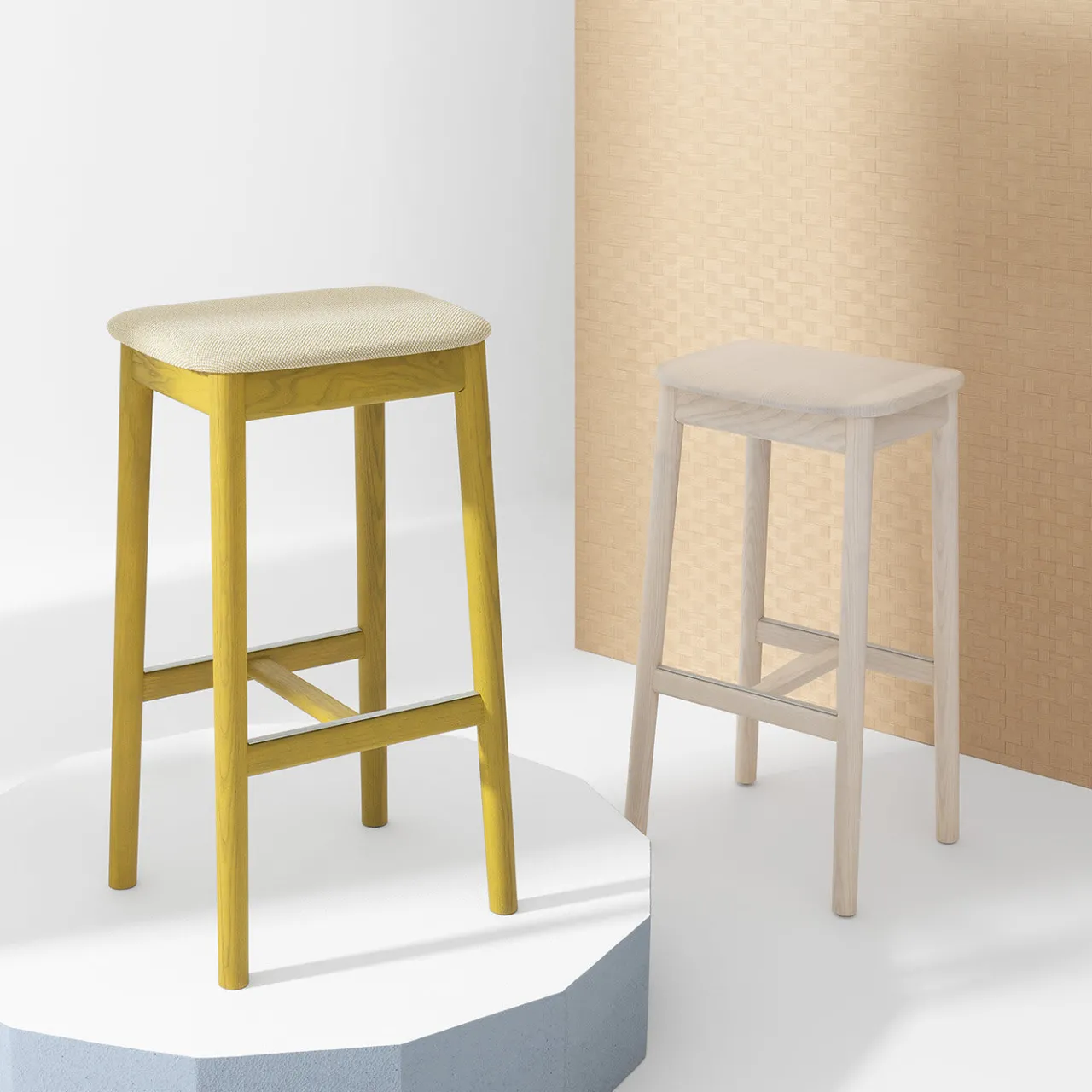 Billiani 1911 Bar Stools<White 135 Bar Stool by Harri Koskinen