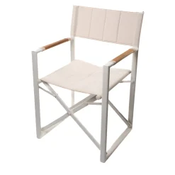 Marricreo Outdoor Chairs & Stools<White Aluminum Director's Chair