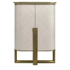A.R. Arredamenti Cabinets<White and Gold Buffet Cabinet