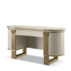 A.R. Arredamenti Desk & Writing Tables<White and Gold Vanity Desk