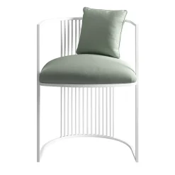 Galbiati Fratelli Outdoor Armchairs<White Aura Steel Outdoor Armchair