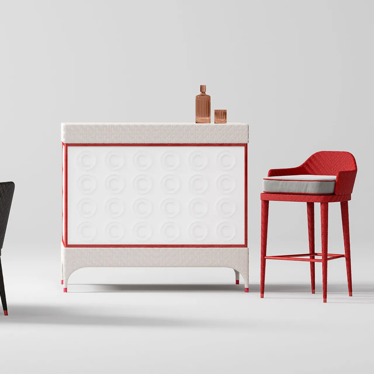 CPRN Homood Other Outdoor Furniture<White Bar Cabinet