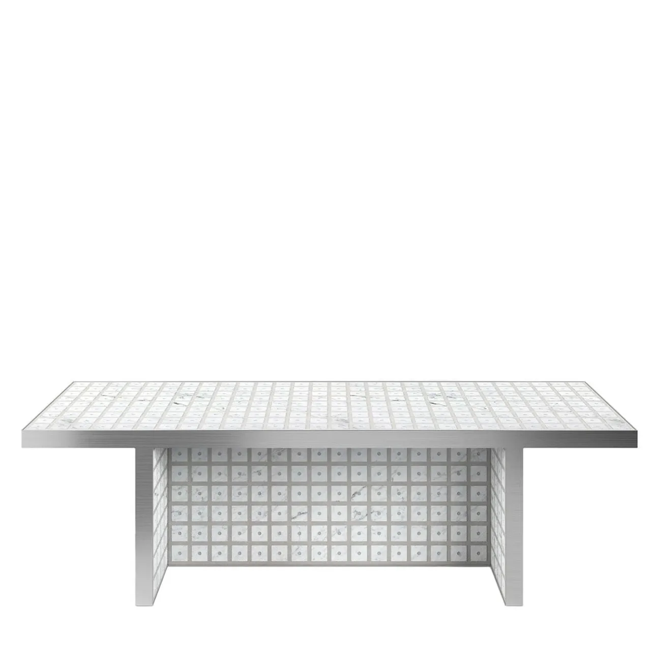 Del Savio 1910 Benches<White Carrara Marble and Concrete Bench by David & Nicolas