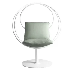 Galbiati Fratelli Outdoor Chairs & Stools<White Clara Egg Oval Steel Outdoor Chair