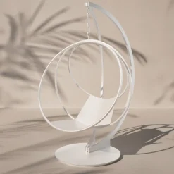 Galbiati Fratelli Outdoor Chairs & Stools<White Clara Steel Hanging Swing Outdoor Chair